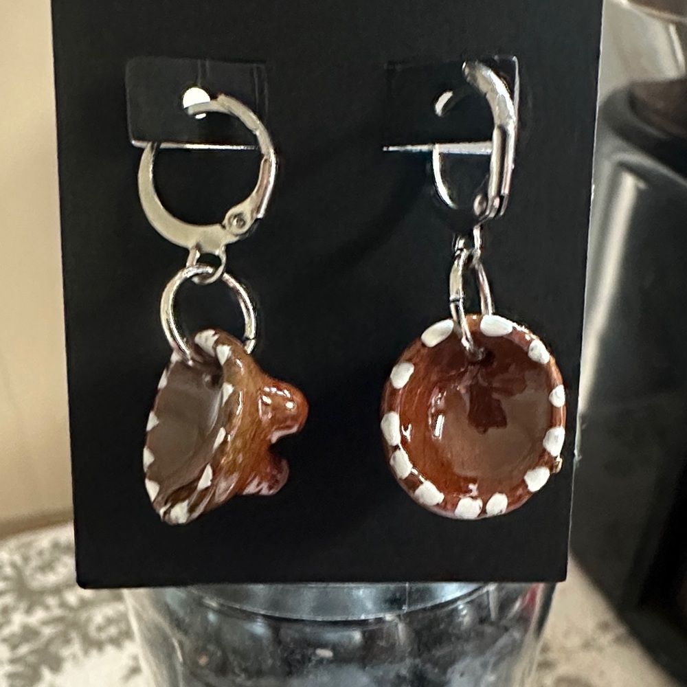 MEXICANA Brown and Silver Earrings